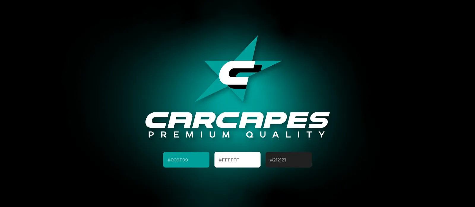 Logo CarCapes z paletą kolorów marki