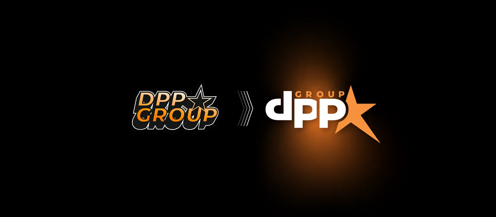 Ewolucja logo DPP Group - przed i po redesignie