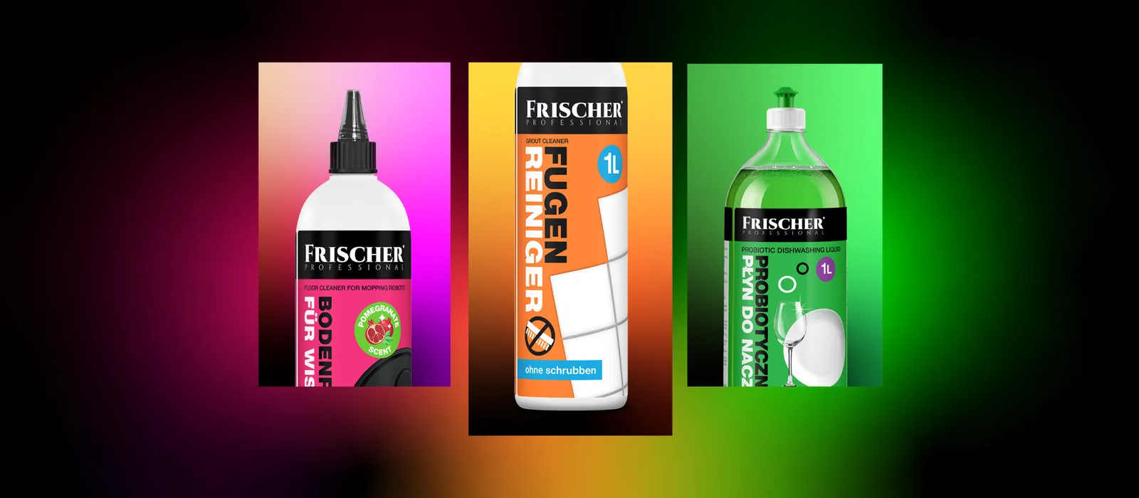 Trzy warianty kolorystyczne linii Frischer Professional - fugi, podłogi, naczynia
