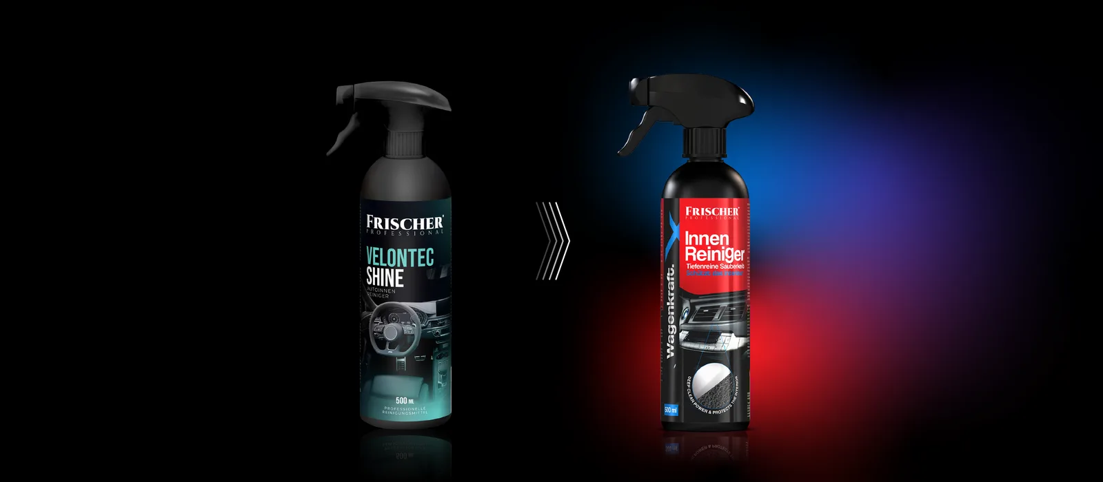 Rebranding butelki - od Frischer Velontec Shine do Wagenkraft Innen Reiniger